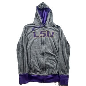 TOUCH MATERNITY BY ALYSSA MILANO LADIES'S ‎ ZIP UP LSU TIGERS HOODIE SIZE L